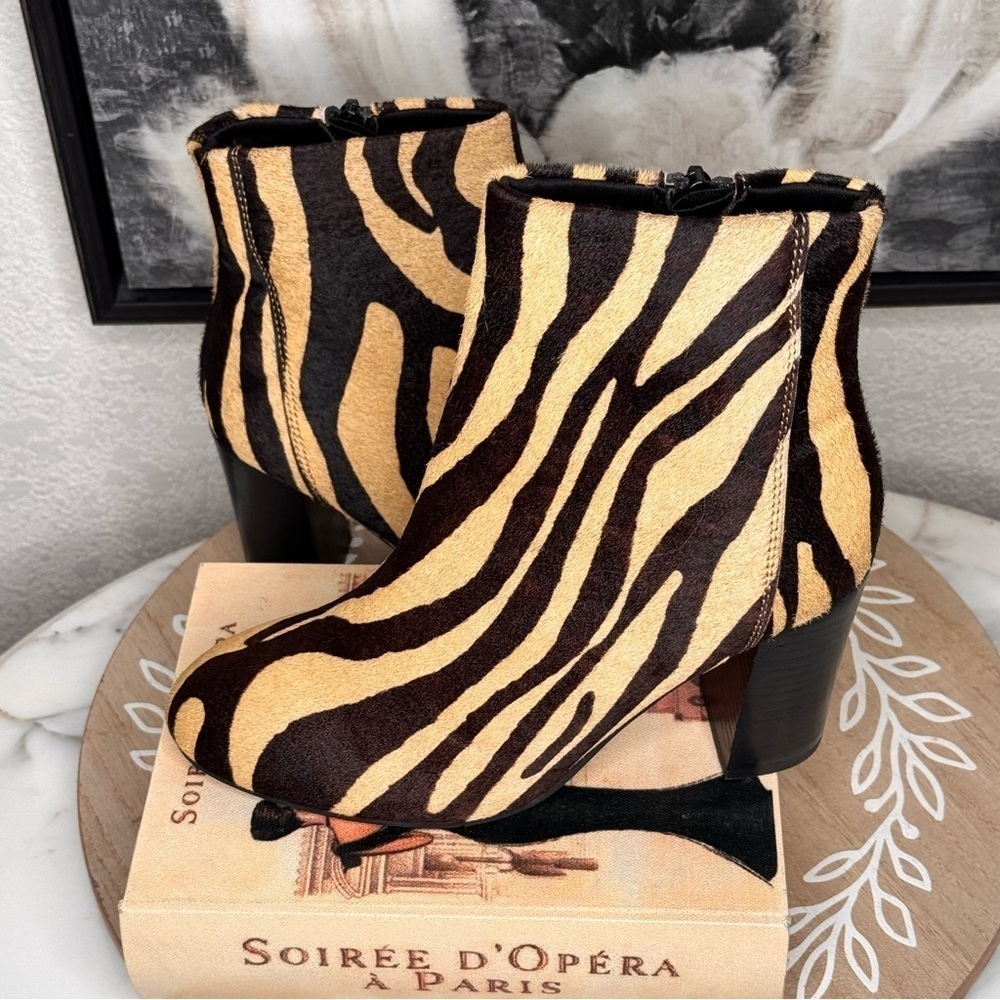 ASOS Fur Tiger Print Ankle Boots SZ 5 absolutely perfect,festival,Rock & Roll🤘